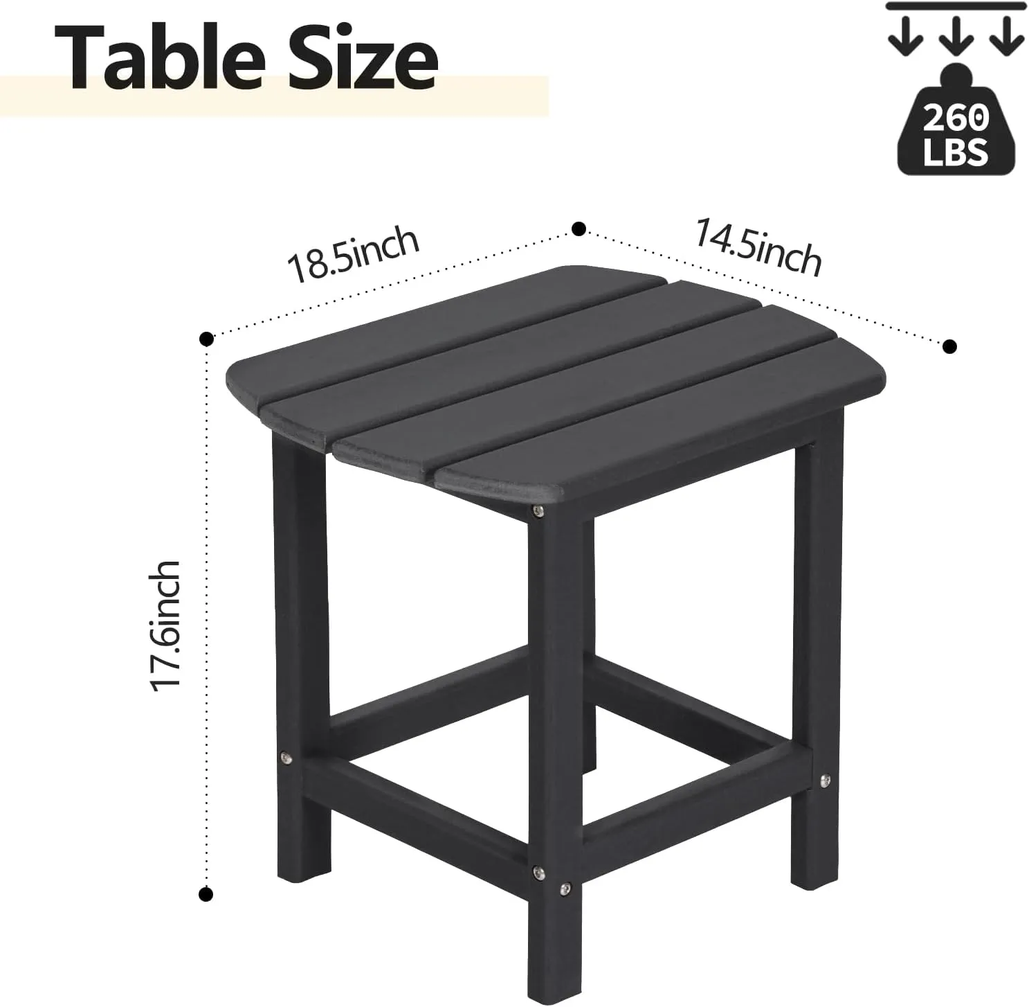 nalone Adirondack Chairs with Table Set, Folding Adirondack Chair Set of 2 with Cushions with Outdoor Side Table, HDPE Plastic Patio Chairs with End Table for Outdoor, Fire Pit, Deck (Black)