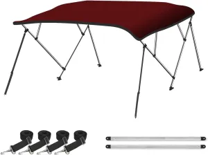 Naviskin 10 Optional Colors Available 3-4 Bow 13 Different Size Bimini Top Cover Includes Mounting Hardwares,Storage Boot with 1 Inch Aluminum Frame