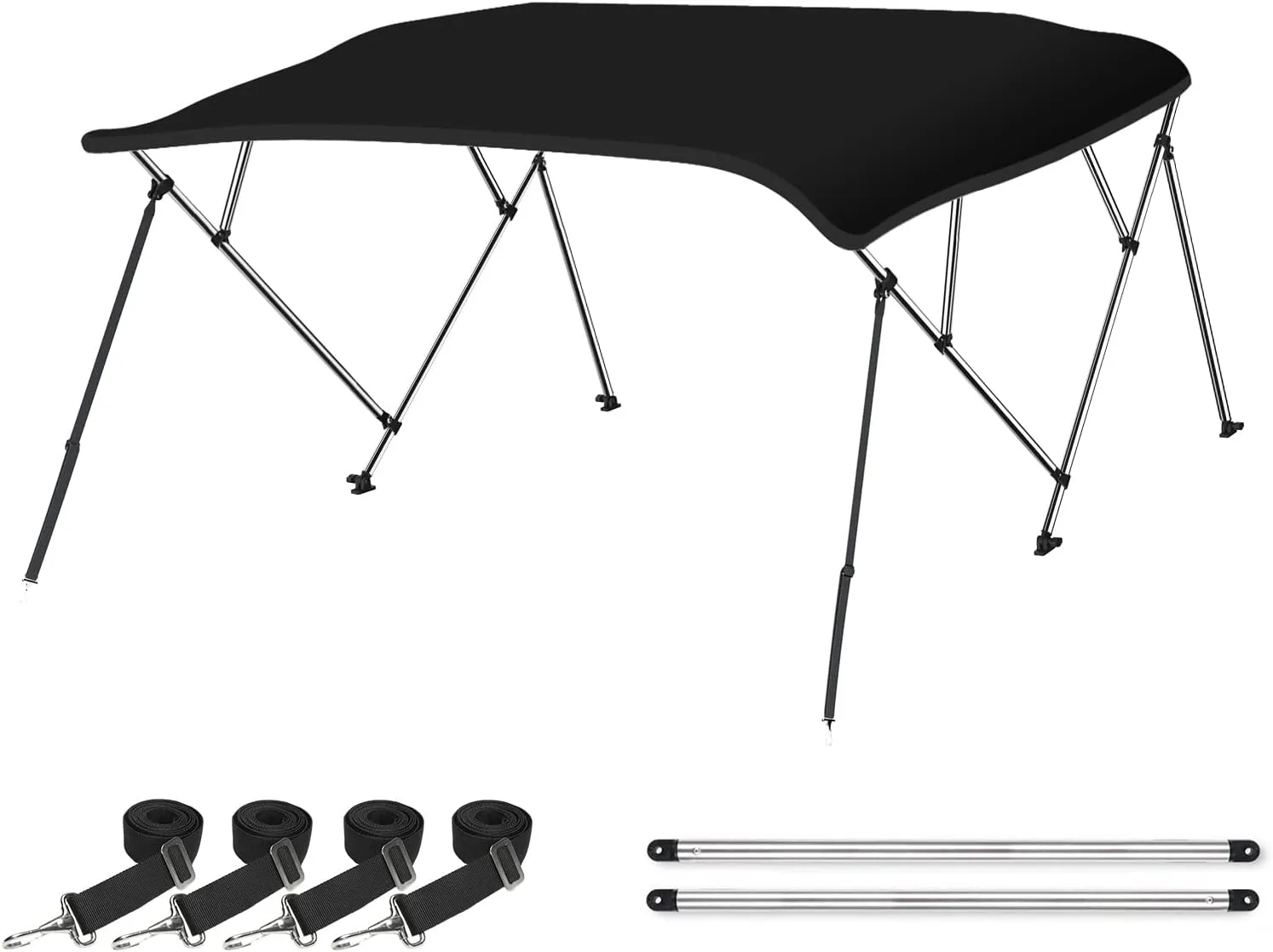 Naviskin 10 Optional Colors Available 3-4 Bow 13 Different Size Bimini Top Cover Includes Mounting Hardwares,Storage Boot with 1 Inch Aluminum Frame