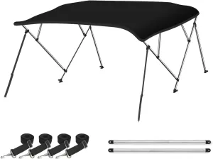 Naviskin 10 Optional Colors Available 3-4 Bow 13 Different Size Bimini Top Cover Includes Mounting Hardwares,Storage Boot with 1 Inch Aluminum Frame