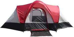 NIEH Tent Windproof Waterproof Camping Tent Camping Tent 4 Season Two-Bedroom,one-Storey Multi-Person Tent Need to Be Assembled for Outdoor Sports with Red Patchwork Outdoor Camping Supplies Easy Lar