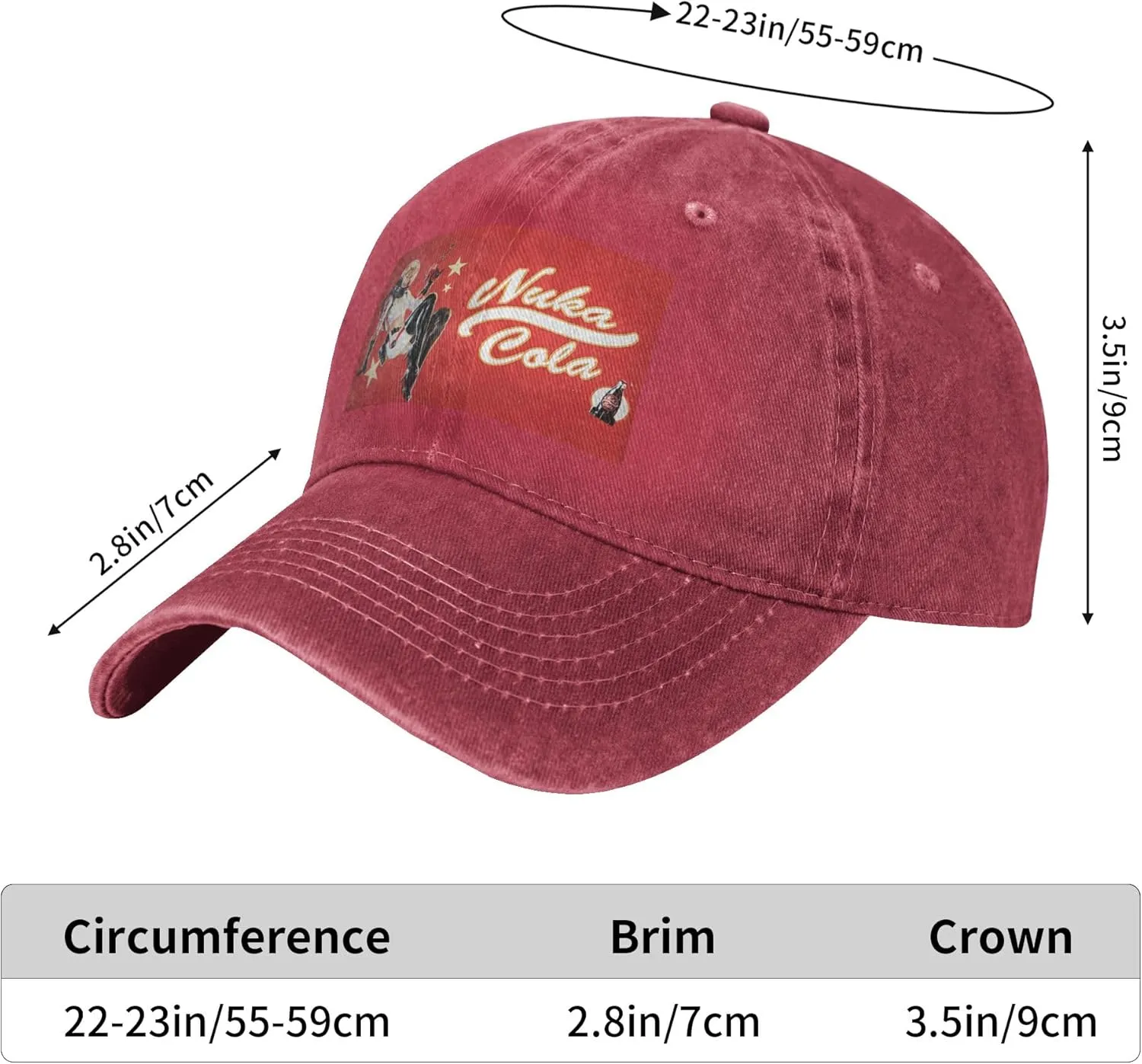 Nuka Drink Cola Baseball Cap for Men Women Adjustable Dad Hat Trucker Cap Sun Hats