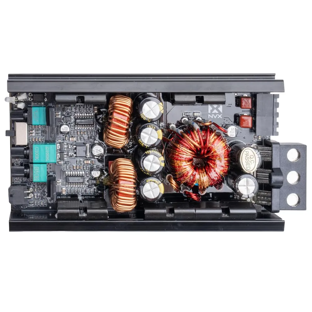 NVX VADM2v2 2-Channel Class D Amplifier 1200W Peak, 600W RMS, 2/4-ohm Stable, High/Low Pass X-Over, for Car/Truck/Marine/UTV/Motorcycle (VADM2 Version 2)