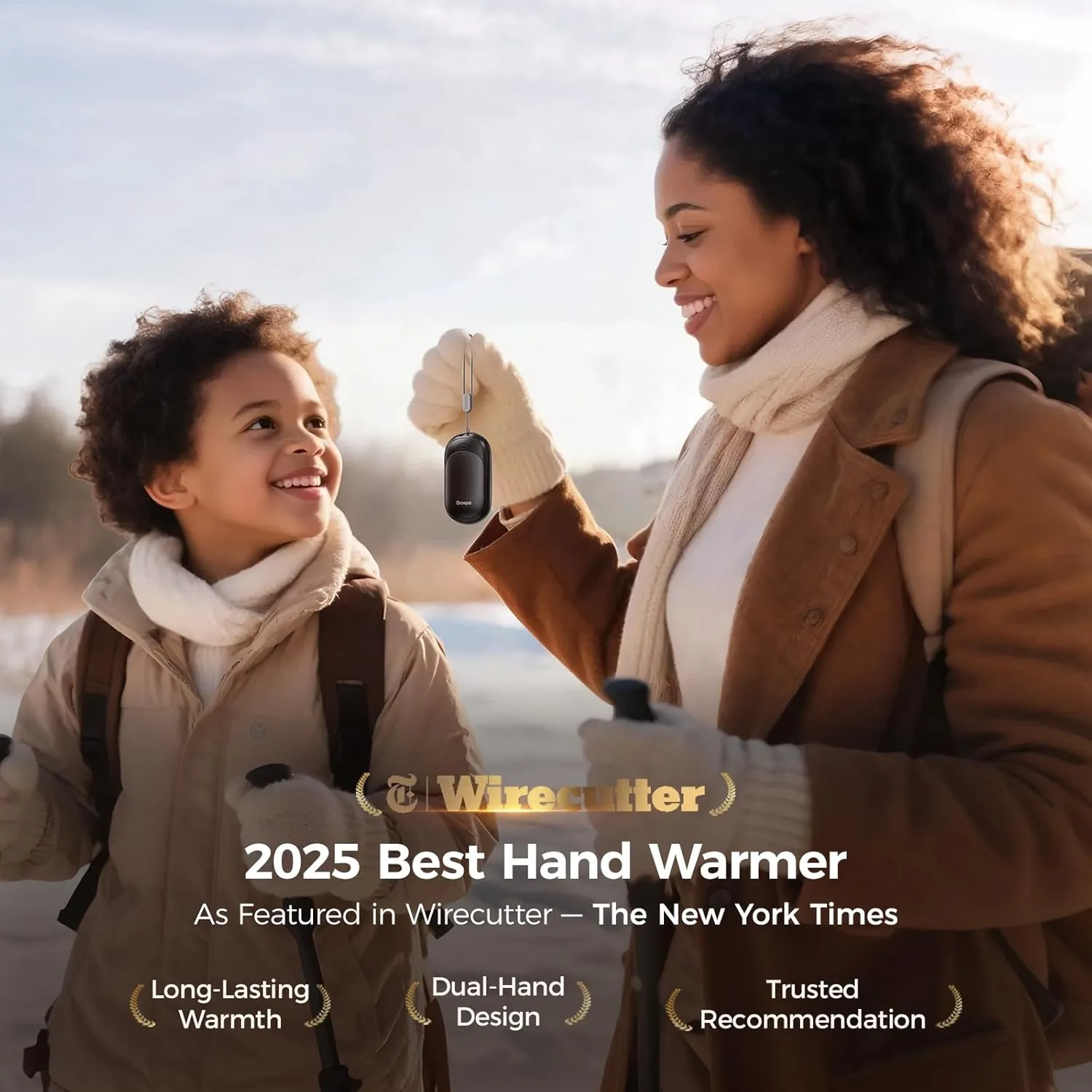 OCOOPA Magnetic Hand Warmers Rechargeable 2 Pack, AI Electric Handwarmers, Fast Heating, 3-Settings, UL Certified, Portable Heater, Gloves Fitting, Travel Essentials, Gifts Women Men, UT3 Lite
