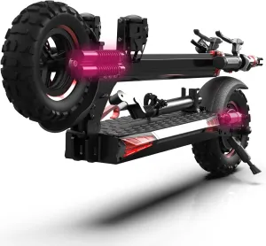 Off Road Electric Scooter for Adults, 1200W Motor, 48V 18/21AH Battery, 11" All-Terrain Tires, Heavy Duty E-Scooter with Dual Suspension with Seat
