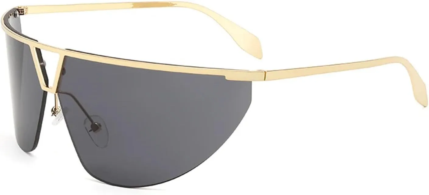 One-piece Fashion Glasses for Women Men Wrap Around Semi Rimless Glasses for Cycling Beach Party