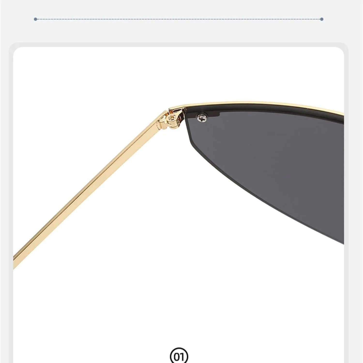 One-piece Fashion Glasses for Women Men Wrap Around Semi Rimless Glasses for Cycling Beach Party