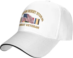 Operation Desert Storm Combat Veteran Adjustable Baseball Cap for Men Women - Casquette