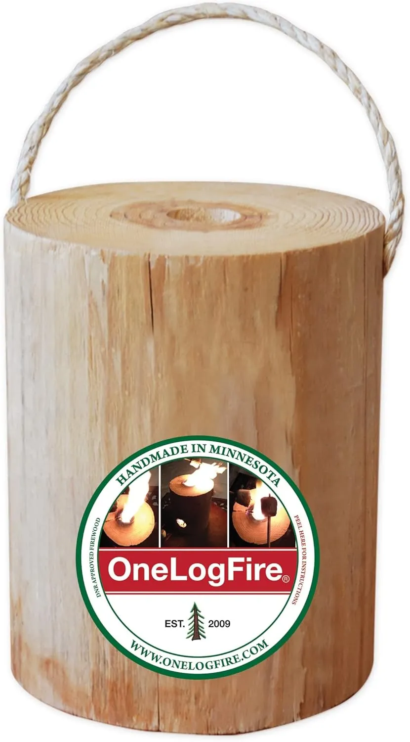 Original – Single Log Campfire, 100% Natural Red Pine, Easy Light – 2 Hour Burn Time