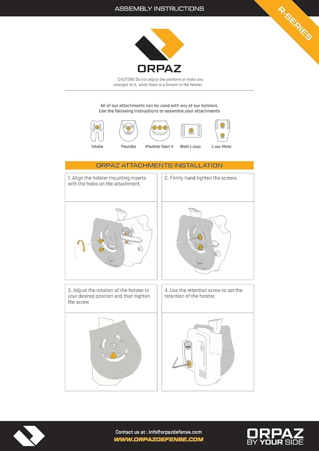 Orpaz C-Series Sig P320 Holster Compatible with P320 OWB Holster - Unisex - Will Secure Your Handgun with a Tactical Appearance