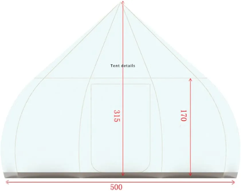 Outdoor Canvas Bell Tent 5M Canvas/900D Oxford Cloth Tent 4 Season Luxury Large Canvas Glamping Tent Yurt for Camping Hiking Party
