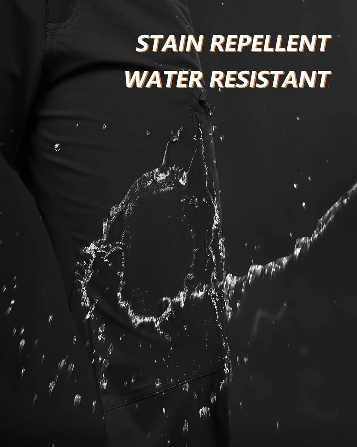 Outdoor Ventures Men's Hiking Pants Lightweight Water Resistant Cargo Work Pants Ripstop Outdoor Pants for Tactical Travel