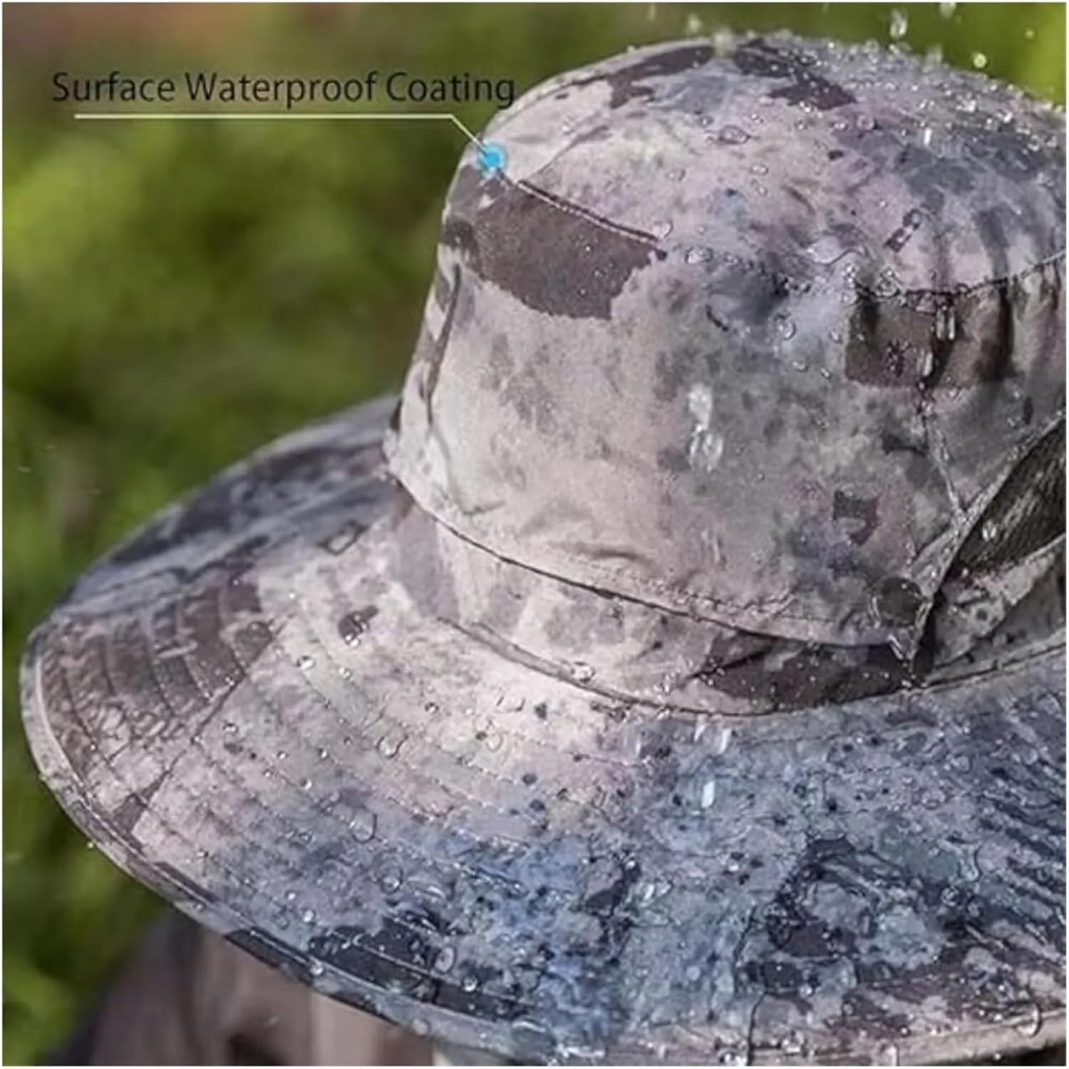 Outdoor Wide Brim Sun Hat,Fan Hat for Men,Solar Fan-Fishing Hat,with 2 Solar Powered Fan