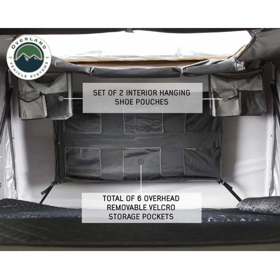 OVS HD Bushveld Cantilever Hard Shell Roof Top Tent Grey Body & Tan Rainfly