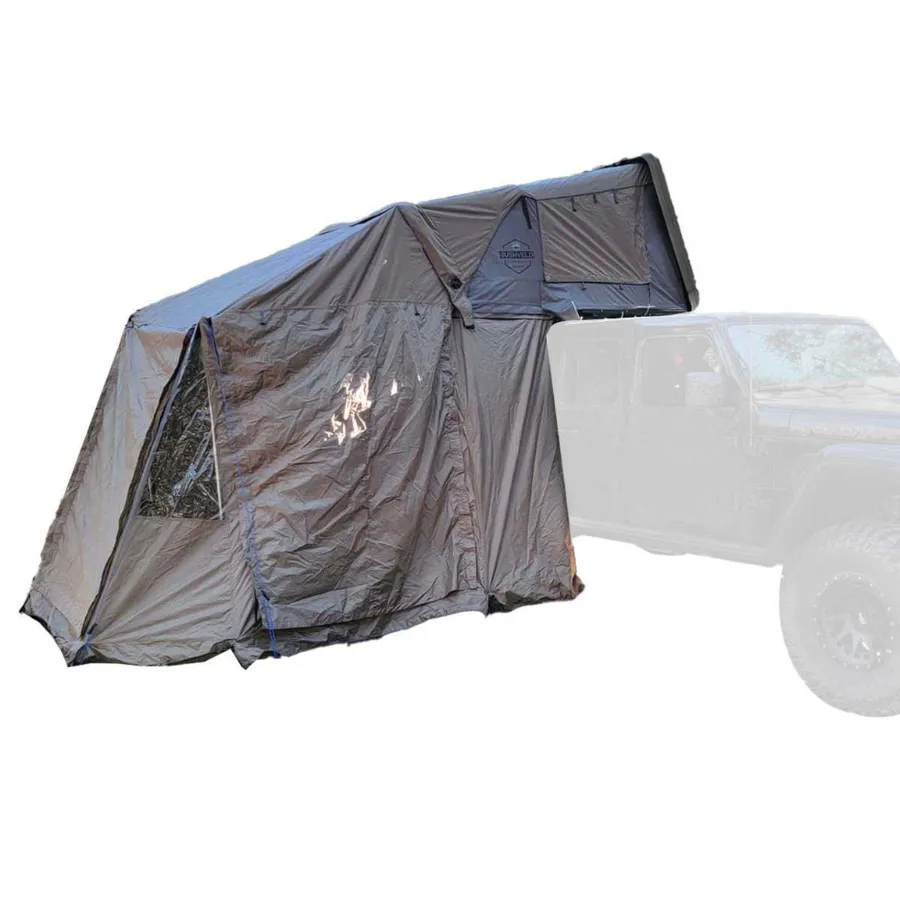 OVS HD Bushveld Cantilever Hard Shell Roof Top Tent Grey Body & Tan Rainfly
