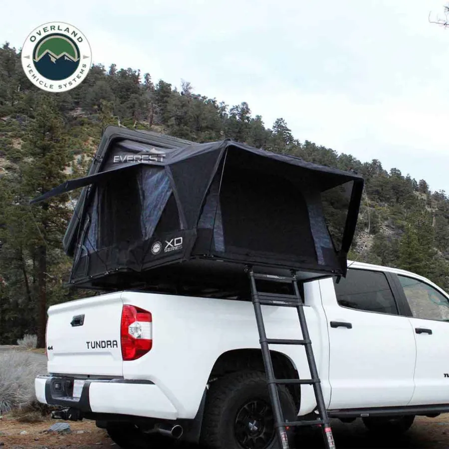 OVS XD Everest Cantilever Aluminum Hard Shell Roof Top Tent, Blue Body & Black Rainfly
