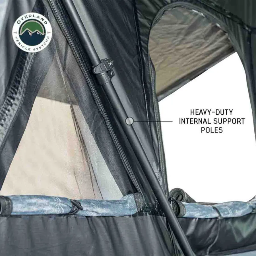 OVS XD Everest Cantilever Aluminum Hard Shell Roof Top Tent, Blue Body & Black Rainfly