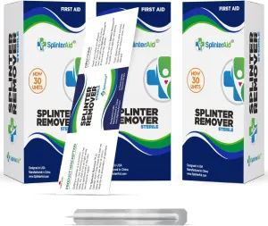 Painless Splinter Removal Kit - 3 Pack | Pull Out Splinters Fast & Easy | Essential First Aid for Home, Travel, Camping, Hiking, Woodworking, DIY & Outdoor Adventures | No Tweezers Needed