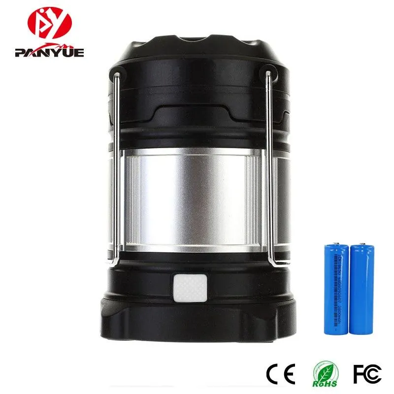 PANYUE Portable LED Camping Lantern Rechargeable USB Power Bank Camping lights 18650 Flashlights Outdoor Tent Lamp Work Light