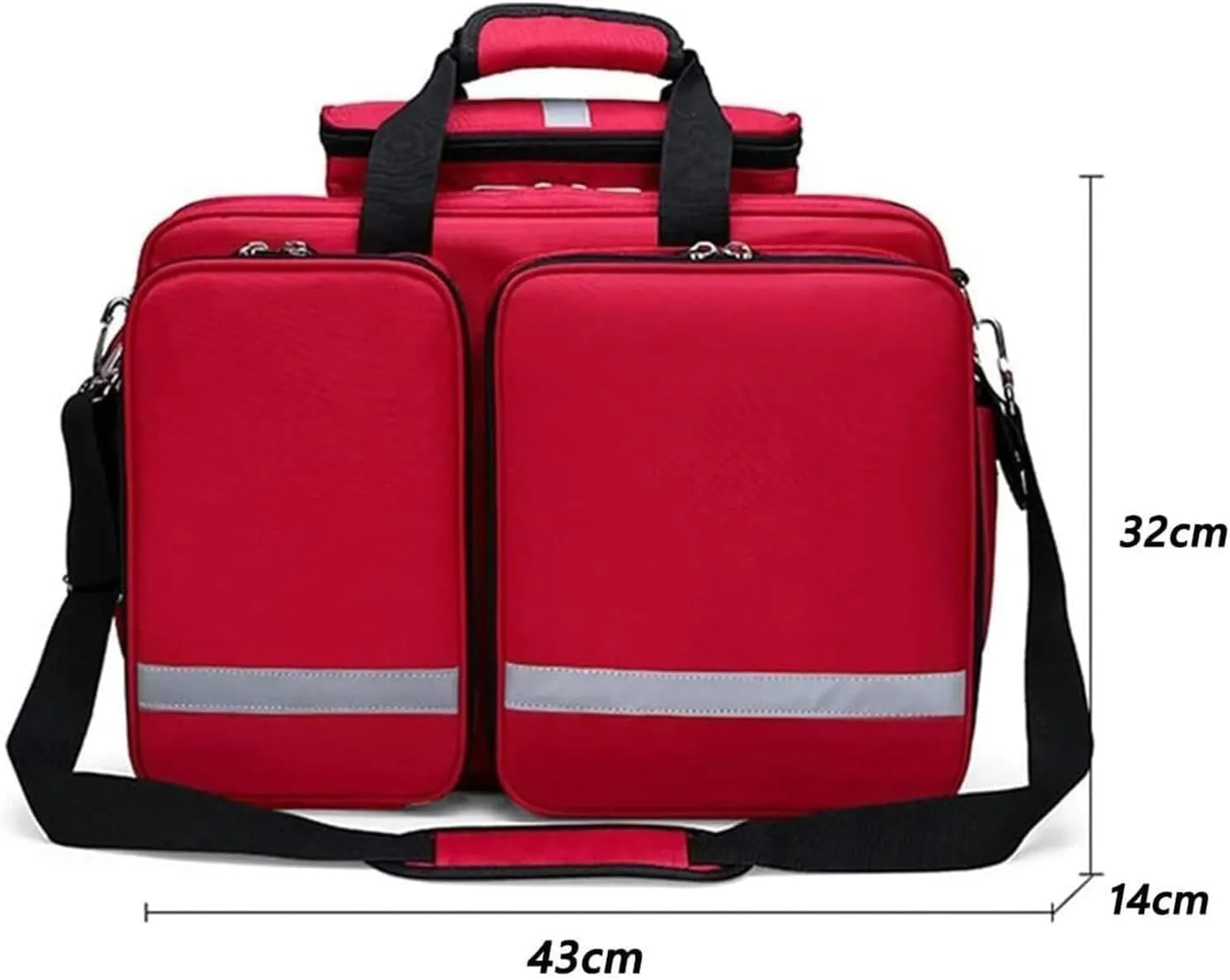 Paramedic Wheeled Medical Trolley Bag, Large Capacity Professional First Aid Bag with Dividers, Portable Waterproof Emergency Trauma Kit(Wood)