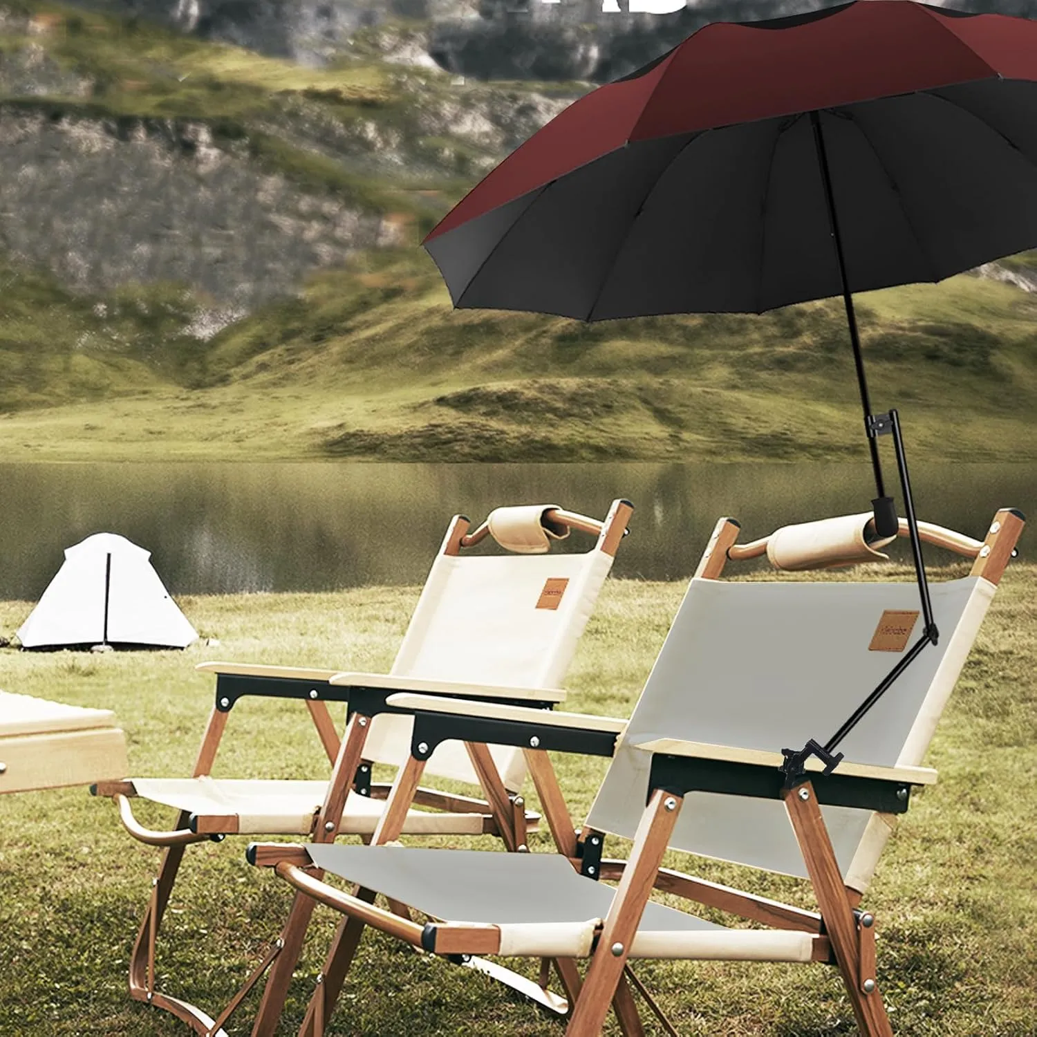 Patio Umbrellas UPF 50  360 ° Adjustable Shade Umbrella,Beach Umbrella with Universal Clamp,Beach Clamp on Umbrella,suitable for Patio,beach chairs,golf carts, wheelchairs,carts,bleachers,camping and fishing