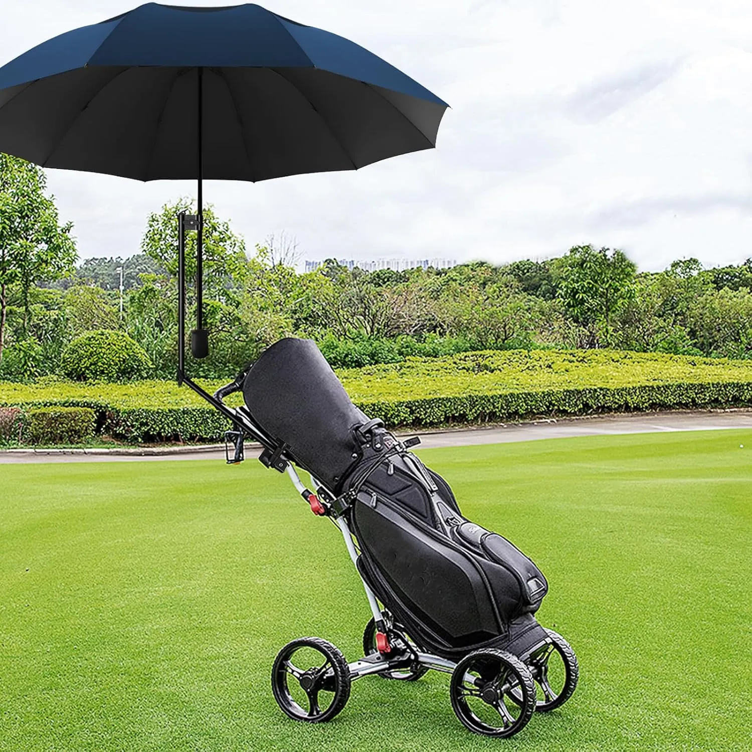 Patio Umbrellas UPF 50  360 ° Adjustable Shade Umbrella,Beach Umbrella with Universal Clamp,Beach Clamp on Umbrella,suitable for Patio,beach chairs,golf carts, wheelchairs,carts,bleachers,camping and fishing