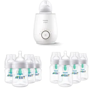 Philips AVENT Anti-Colic Baby Bottles Bundle with Fast Baby Bottle Warmer and AirFree Vent | SCF358/00   SCY703/04   SCY701/04