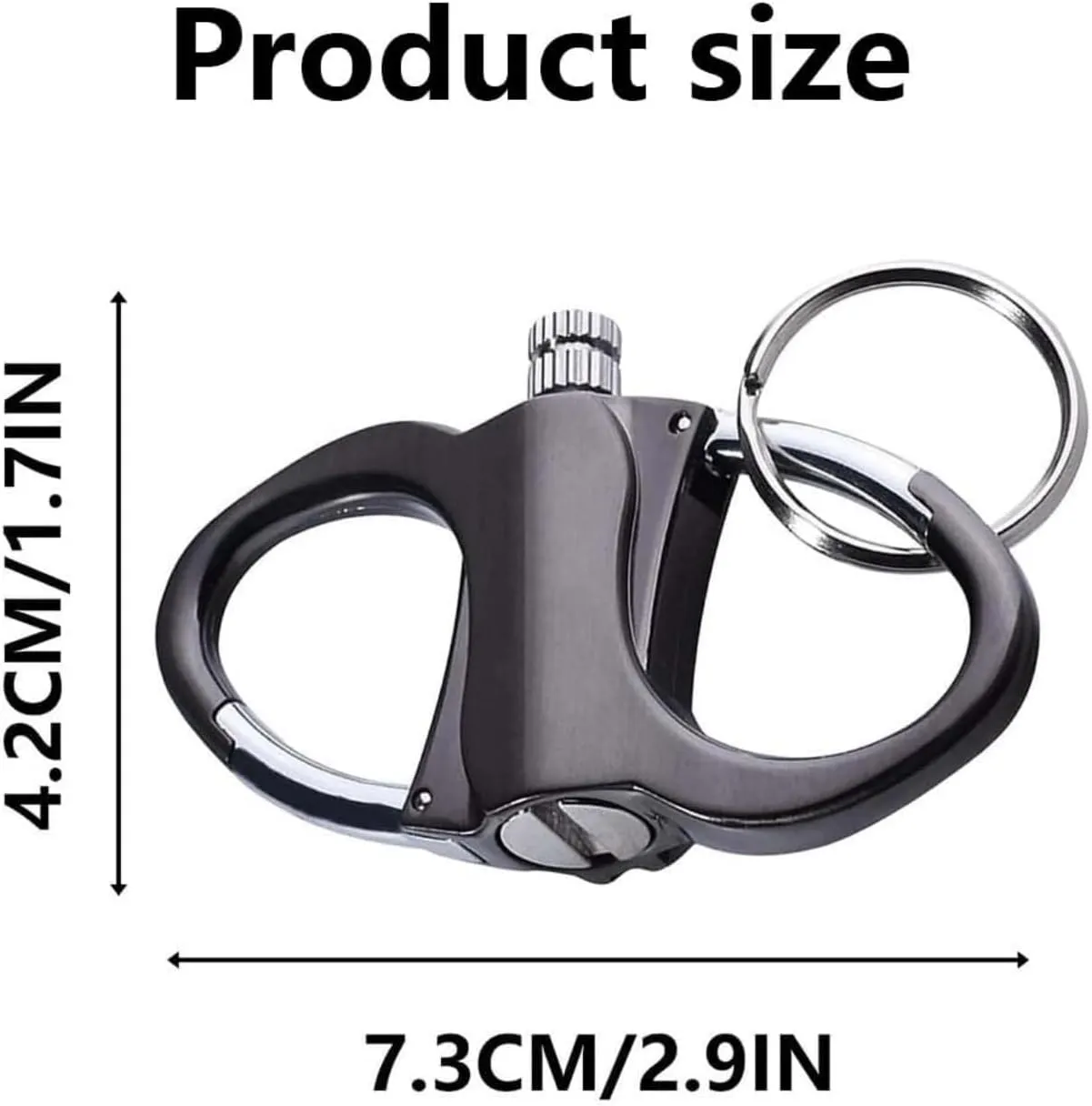 Pickelect Keychain, Keychain Lighter, Metal Match Mini, Reusable Fire Starter Mechanical Match, Multifunctional Adventure Lighter, Outdoor Emergency Light Equipment (2*Black)