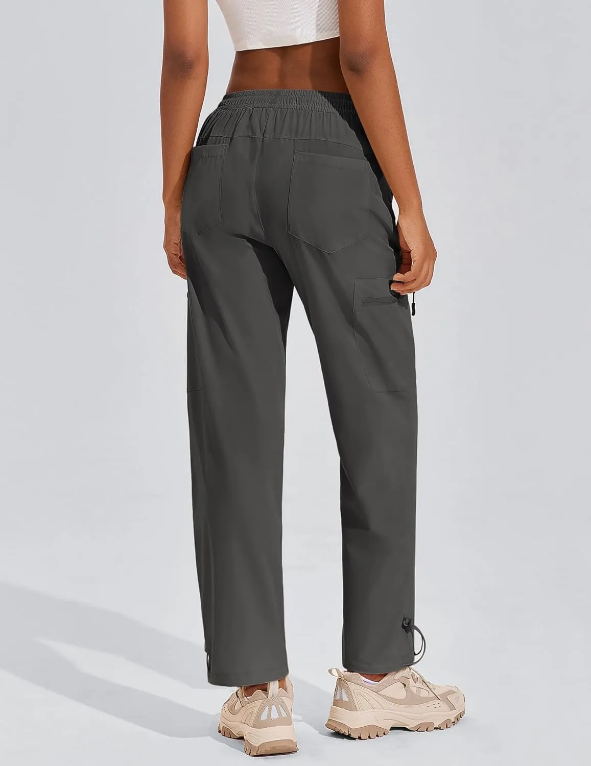 PINSPARK Hiking Pants Women Waterproof Quick Dry Cargo Lightweight UPF 50  Outdoor Joggers with Zip pockets