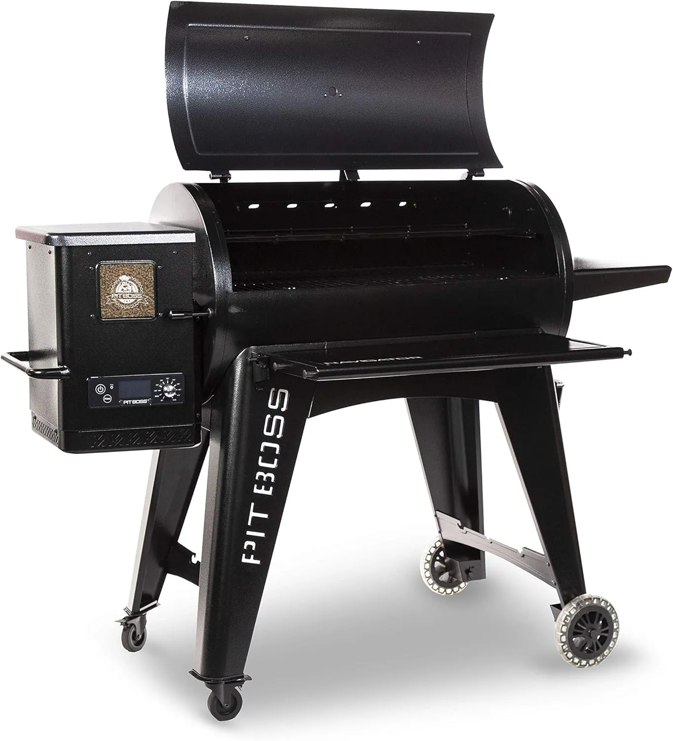 Pit Boss PB1150G PG1150G Wood Pellet Grill w/Cover and Folding Front Shelf Included, 1150 sq. inch, Black