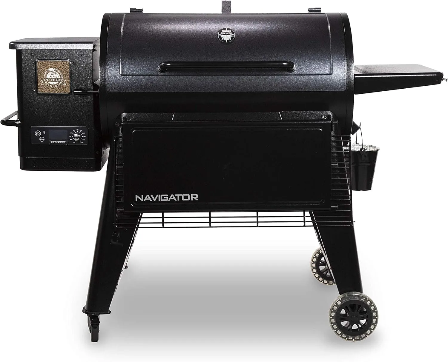 Pit Boss PB1150G PG1150G Wood Pellet Grill w/Cover and Folding Front Shelf Included, 1150 sq. inch, Black