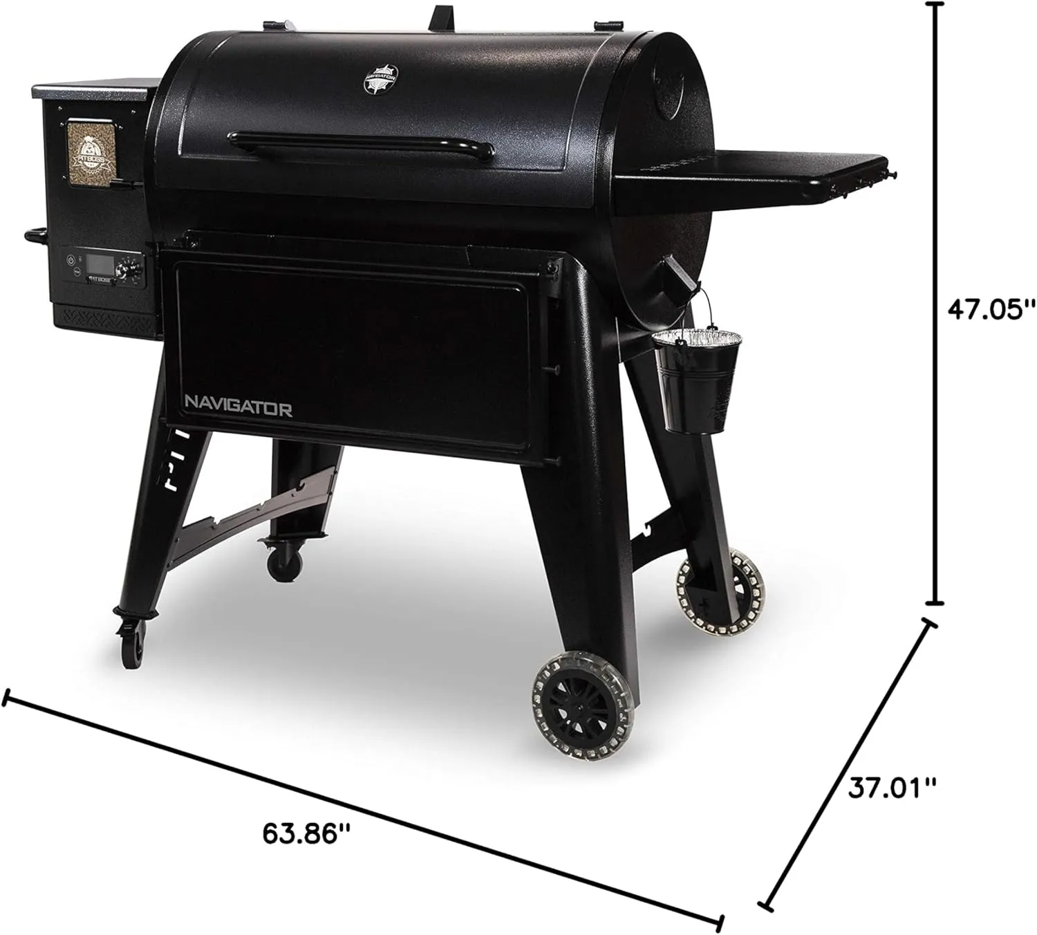 Pit Boss PB1150G PG1150G Wood Pellet Grill w/Cover and Folding Front Shelf Included, 1150 sq. inch, Black