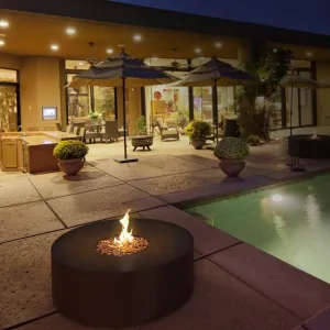 Planika Galio Gas Fire Pit Black Automatic