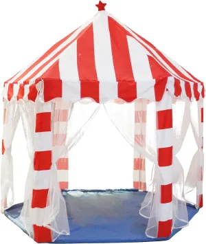 Play Tent Indoor Large Playhouse Independence Day Patriotic Decorations American Blue&White Theme Party Supplies (Stripe)