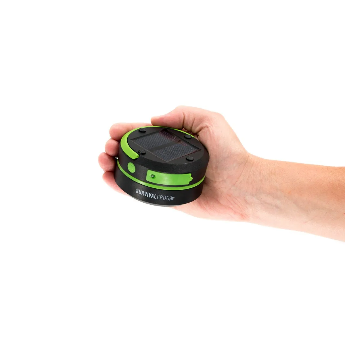 Pocket Light Collapsible Solar Lantern Rechargeable LED Light, Portable Power Bank with USB Charging Port by Frog & CO