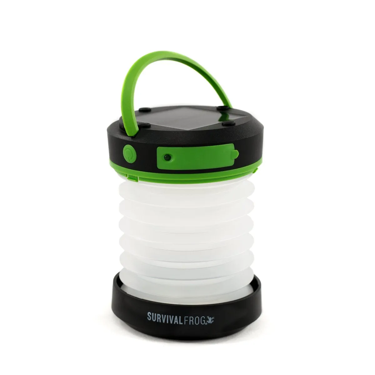 Pocket Light Collapsible Solar Lantern Rechargeable LED Light, Portable Power Bank with USB Charging Port by Frog & CO