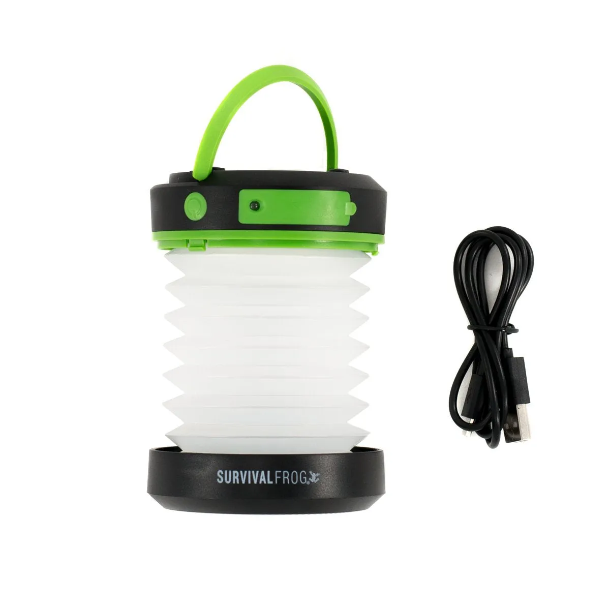 Pocket Light Collapsible Solar Lantern Rechargeable LED Light, Portable Power Bank with USB Charging Port by Frog & CO
