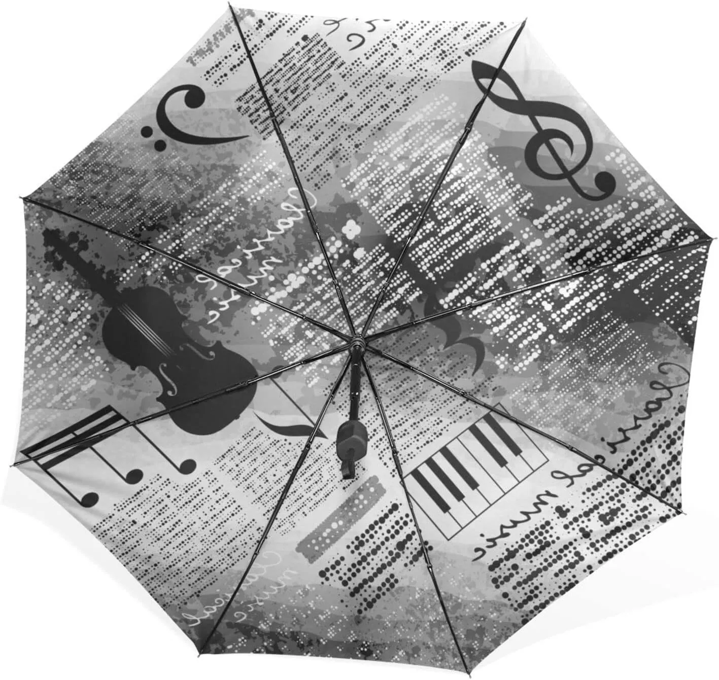 Poeticcity Rain Travel Umbrella, Hand Open Close Windproof Waterproof Folding Umbrella, Compact Canopy Strong Ray Parasol Umbrella