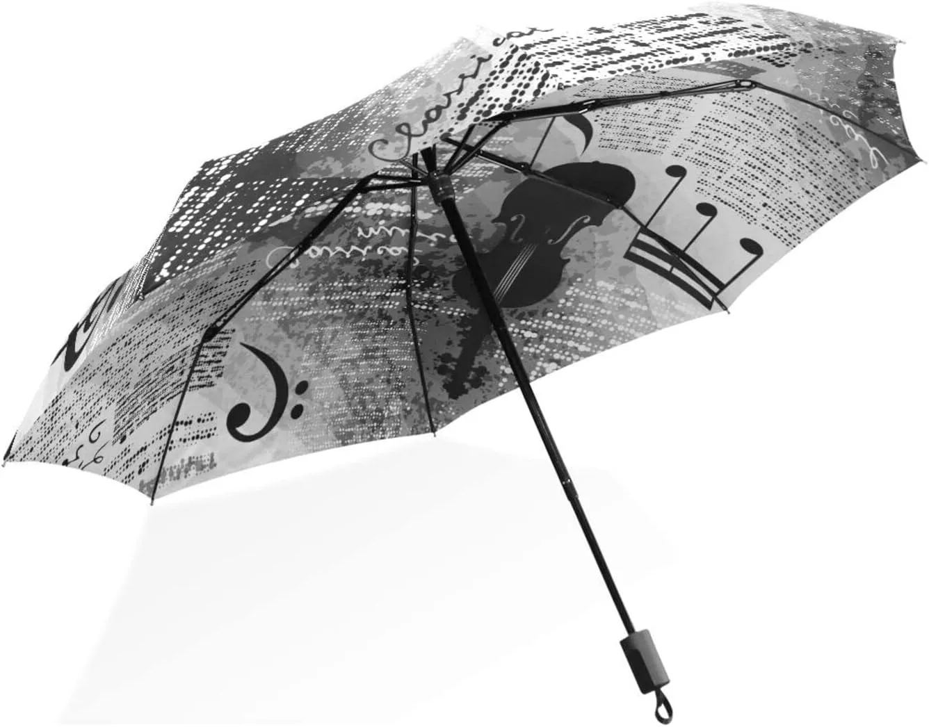 Poeticcity Rain Travel Umbrella, Hand Open Close Windproof Waterproof Folding Umbrella, Compact Canopy Strong Ray Parasol Umbrella
