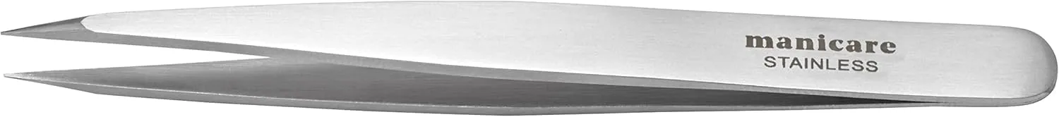 Point Tweezer - Surgical Grade Stainless Steel, Sharp Pointed Tips, Precision Plucking, Eyebrow Tweezing, Removes Unwanted Facial Hair, Ingrown Hairs, Splinters, Professional Beauty Tool