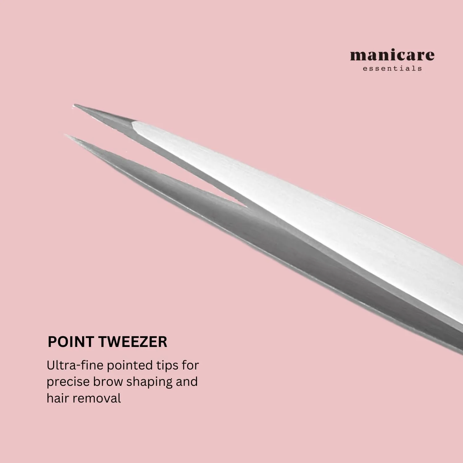 Point Tweezer - Surgical Grade Stainless Steel, Sharp Pointed Tips, Precision Plucking, Eyebrow Tweezing, Removes Unwanted Facial Hair, Ingrown Hairs, Splinters, Professional Beauty Tool