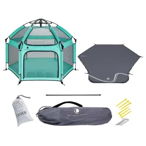 POP 'N GO Premium Outdoor Baby Playpen with Self-Inflating Playmat (Sweet Mint)