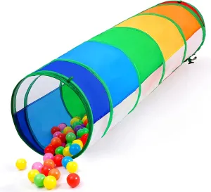 Pop Up Tent Kids - Tunnel Toys for Toddlers 1-3, Colorful Pop Up Toys for Babies or Dogs Pets, 60in Baby Tunnel for Kids Play with Breathable Mesh, Indoor Outdoor Crawl Through Toddlers Game Colorful