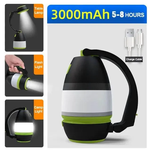 Portable 3-in-1 LED Camping Lantern for Outdoor Adventures