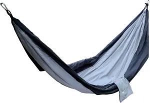 Portable, Lightweight & Breathable Camping Hammock, Black/Silver, Medium
