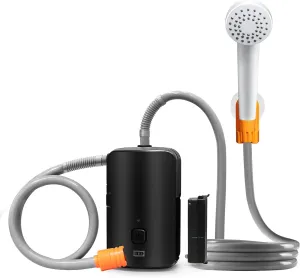Portable Outdoor Shower, Detachable Battery, USB Charging, 4400mA Battery, with LED Lighting, Battery Camp Shower, Suitable for Hiking/Backpacking, Camping, Travel, Beach, Pets, Watering
