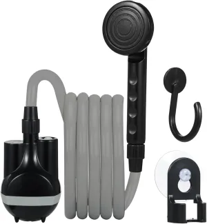 Portable Shower Electric Camping Shower, Pet Cleaning Shower Water Pump, with 2200mAh Rechargeable Battery, Adjustable Water Flow, for Outdoor Travel, Beach, Car Washing