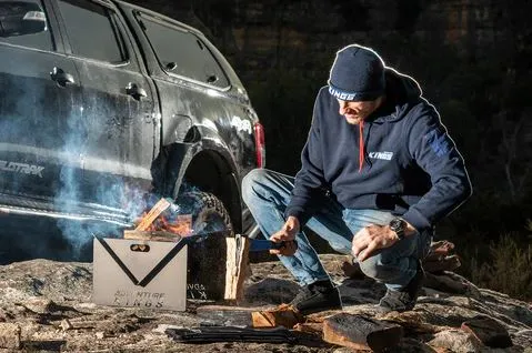 Portable Steel Fire Pit   Carry Bag