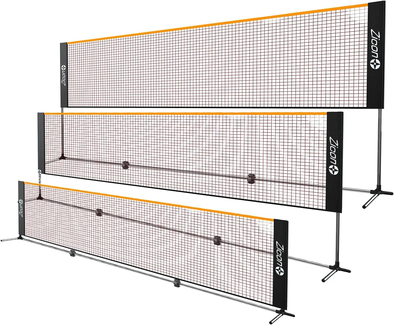 Portable Tennis Net,Stainless Steel Poles Badminton Net Set Adjustable Height Nylon Net with Carry Bag, for Kids Volleyball, Pickleball,Soccer, Indoor, Outdoor Court, Backyard, Beach, Driveway