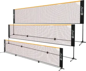 Portable Tennis Net,Stainless Steel Poles Badminton Net Set Adjustable Height Nylon Net with Carry Bag, for Kids Volleyball, Pickleball,Soccer, Indoor, Outdoor Court, Backyard, Beach, Driveway